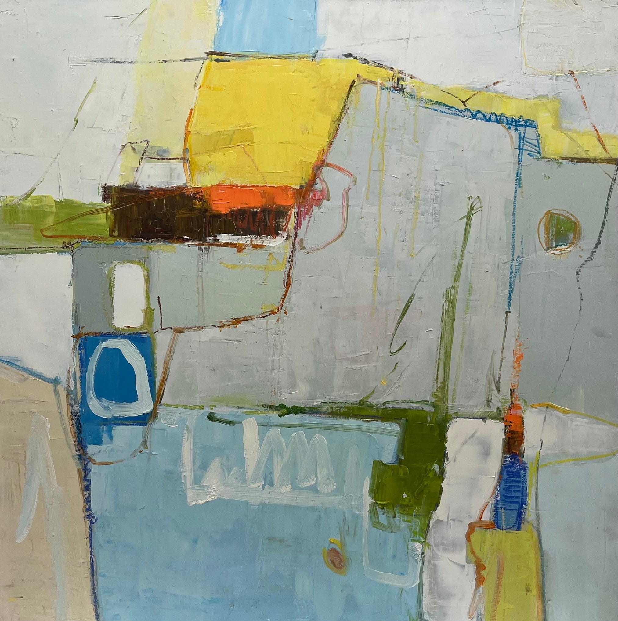 Vintage Contemporary Abstract Canvas Painting