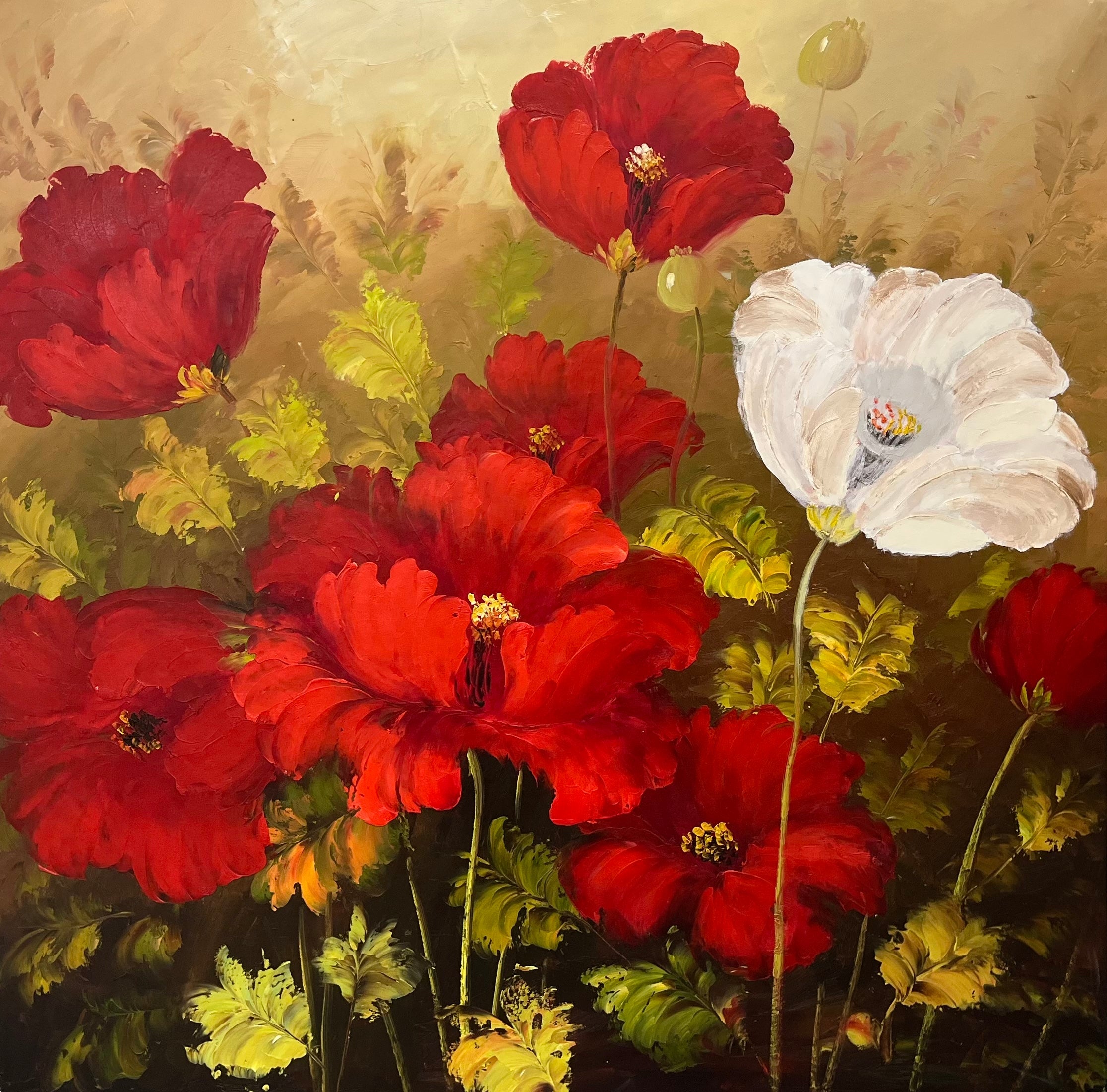 Premium Floral Wall Painting